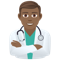 Man Health Worker- Medium-Dark Skin Tone emoji on Emojione